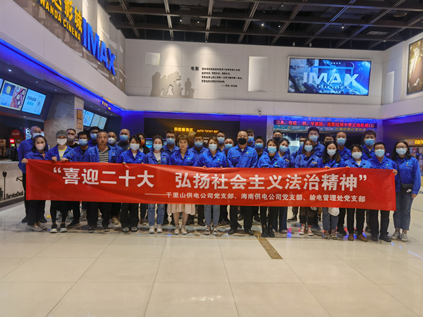 烏海供電公司多家黨支部聯(lián)合開展“喜迎二十大，弘揚社會主義法治精神”主題觀影活動