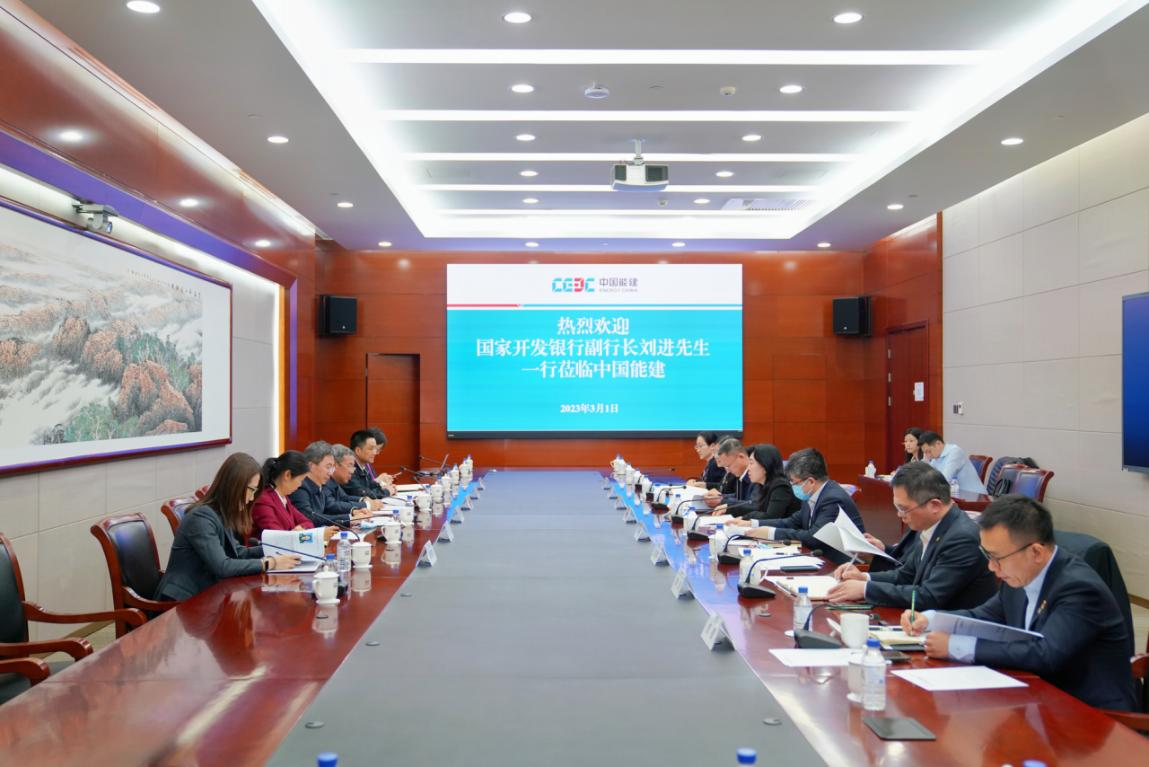 中國能建總會計師李麗娜與國家開發銀行副行長劉進舉行會談
