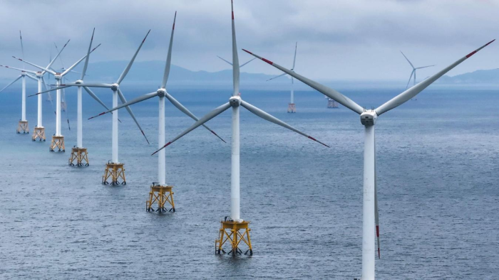全球單機容量最大海上風電場全容量并網發電