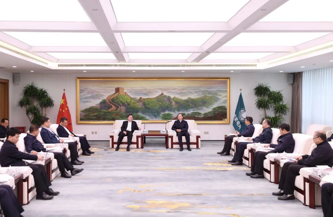 國家電網公司董事長辛保安與甘肅省委書記胡昌升、省長任振鶴會談