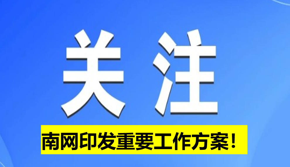 南網印發重要工作方案！